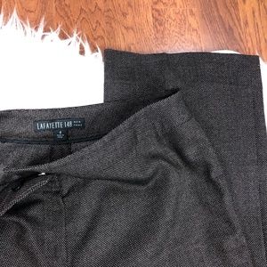 Lafayette 148 Wool Tweed Menswear Trousers Size 4